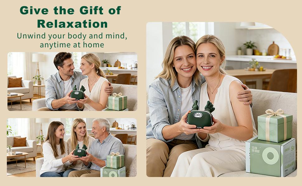 4D Neck and Shoulder Heat Massager, Wireless Portable Neck Massager, Relieves Muscle Pain, Simulates Deep Tissue Massage of Human Hand, Ideal Gift.