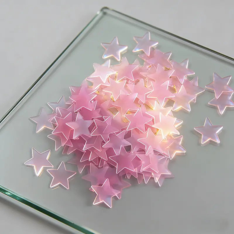 Pink Glowing Star Stickers 100pcs​ – Magical Dark Effect, Easy to Apply, Peel Without Damage, Versatile for Crafts & Parties, Brightens Any Space, Charming & Functional