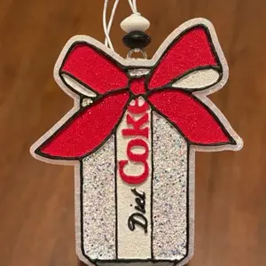 Diet Coke with bow Freshie Car Air Freshener