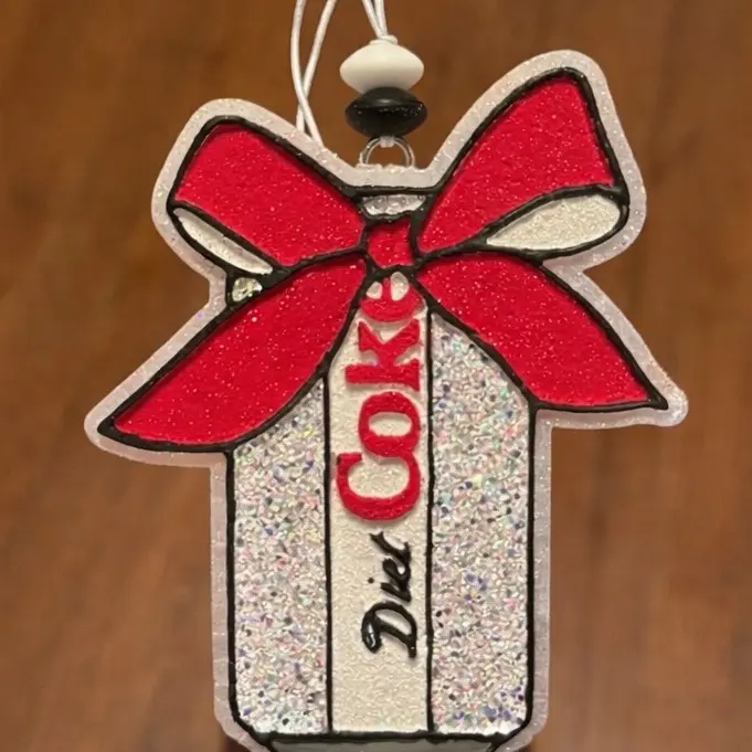 Diet drink with bow Freshie Car Air Freshener