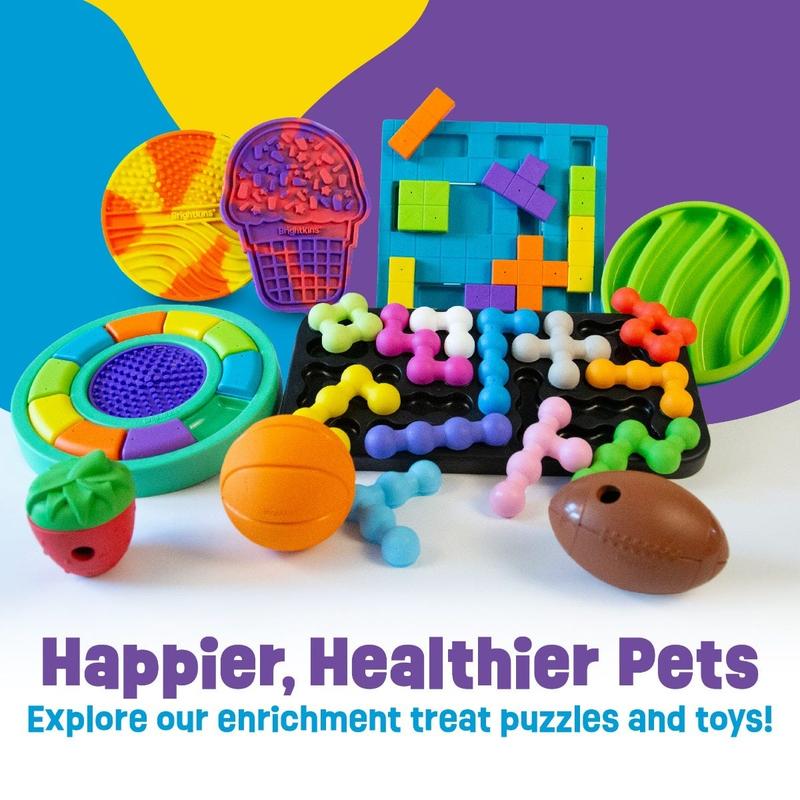 Brightkins Football Treat Dispensers – Tough Football & Basketball Toys for Dog Enrichment, Slow Feeder Training Accessories, Puppy Essentials, and Birthday Gifts