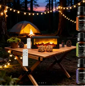 Flame Humidifier with 7-Color LED & Remote Control, Large Capacity with Massage Hand Ball for Home, Study aroma life shop natural diffuser