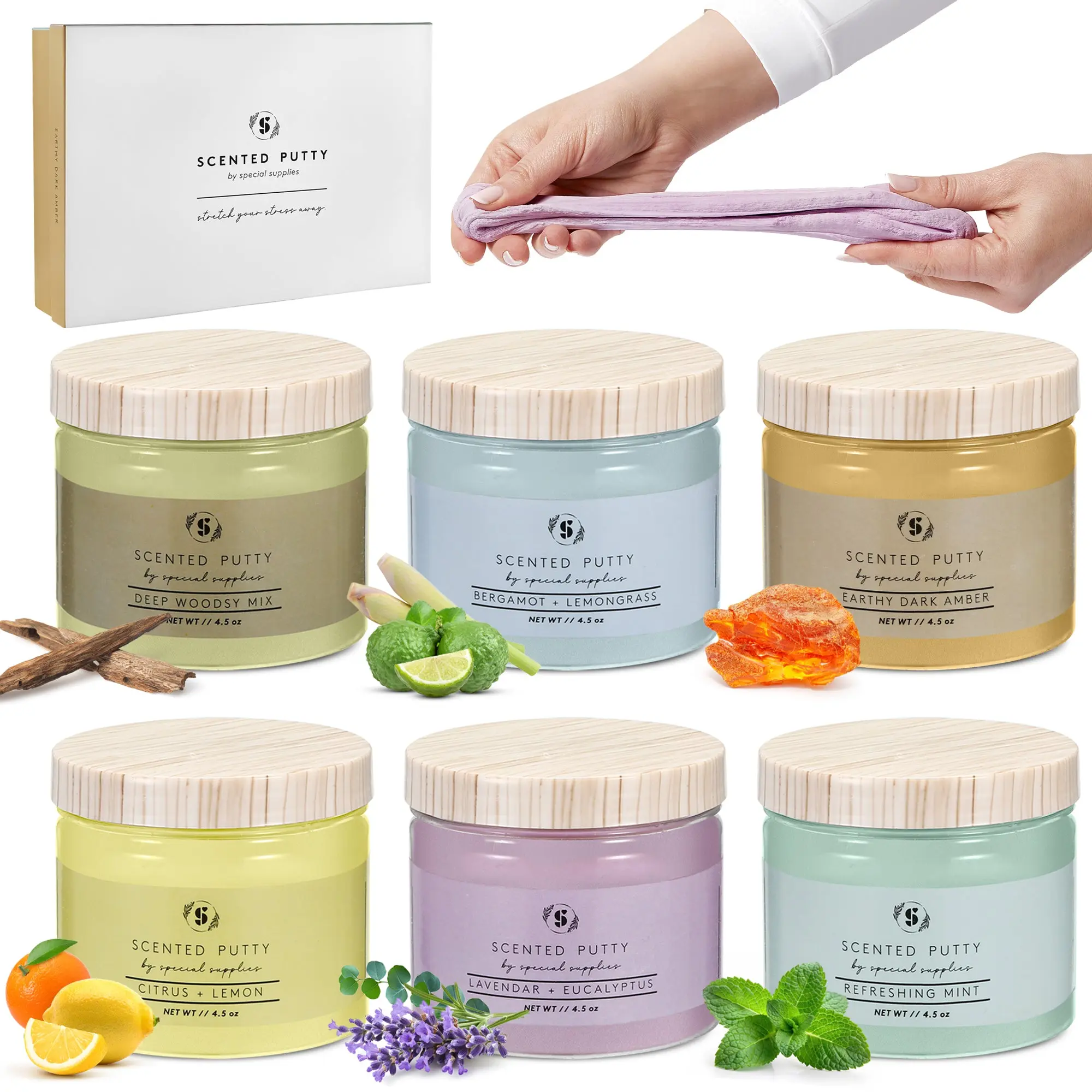 Special Supplies Scented Therapy Putty Dough - Infused with Pure Essential Oils for Aromatherapy and Meditation- Relaxation Gifts for Kids and Adults - Non-Stick