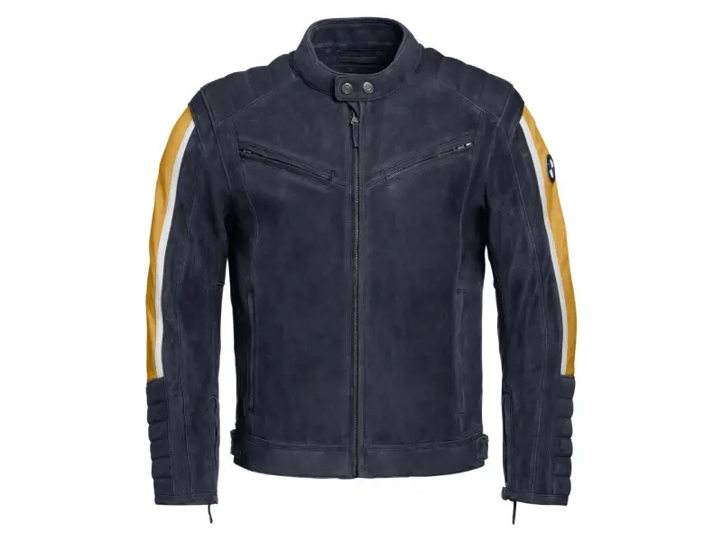 Mens Motorcycle Schwabing Cowhide Leather Riding Jacket Vintage Urban Bleu Jaune Street Style Cafe Racer Waterproof Breathable Moto Wear Outerwear Made To Measure All Sizes