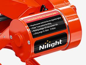 Nilight Electric Car Jack 3 Ton 6600LBS Floor Jack Kit Automatic 12V Electric Scissor Lift Jack Portable Repair Tool with Remote Control Double Jack Pads for Car Tire Change Replacement, Orange Red