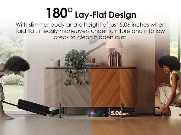 Tineco Floor One S9 Artist Steam Wet Dry Vacuum Cleaner, High-temp Steam Cleaning, 22kPa Suction, 360° SmoothDrive, Anti-Tangle Design, 185°F Flashdry, Long Runtime, 180° Lay-Flat