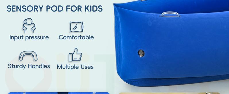 Outdoorfun OUTREE 60-Inch Sensory Chair for 3+Years Old with Electric Air Pump and Inflatable Pod - Perfect Sensory Toys for Children with AUT