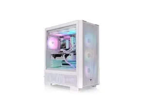 Thermaltake S380 TG ARGB; 1x120mm SF120 ARGB & 1x360mm SF360 ARGB PWM Fans included; 360mm Radiator Support; ATX/mATX/mITX; Hidden Connector Support (ATX/mATX); Adjustable Cable Cover; Snow