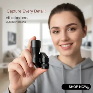Portable High Definition Monocular with Universal Phone Clip - Compact Pocket Telescope for Travel, Concerts, Bird Watching, Hunting, Hiking, Fishing - BAK4 Prism Clarity Optical Scope, Best Outdoor Gear Gift for Men & Kids - Mini & Lightweight