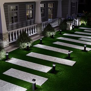 FLACCHI Solar Landscape Lights Outdoor 6 Pack Weather Resistant ABS Material IPX5 Waterproof Pathway Lights for Lawn Yard Decor Auto On Sensor