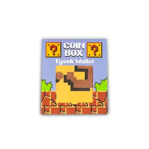 Super Mario Bros. Inspired Coin Box Tyvek Wallet | Holds 6 Cards