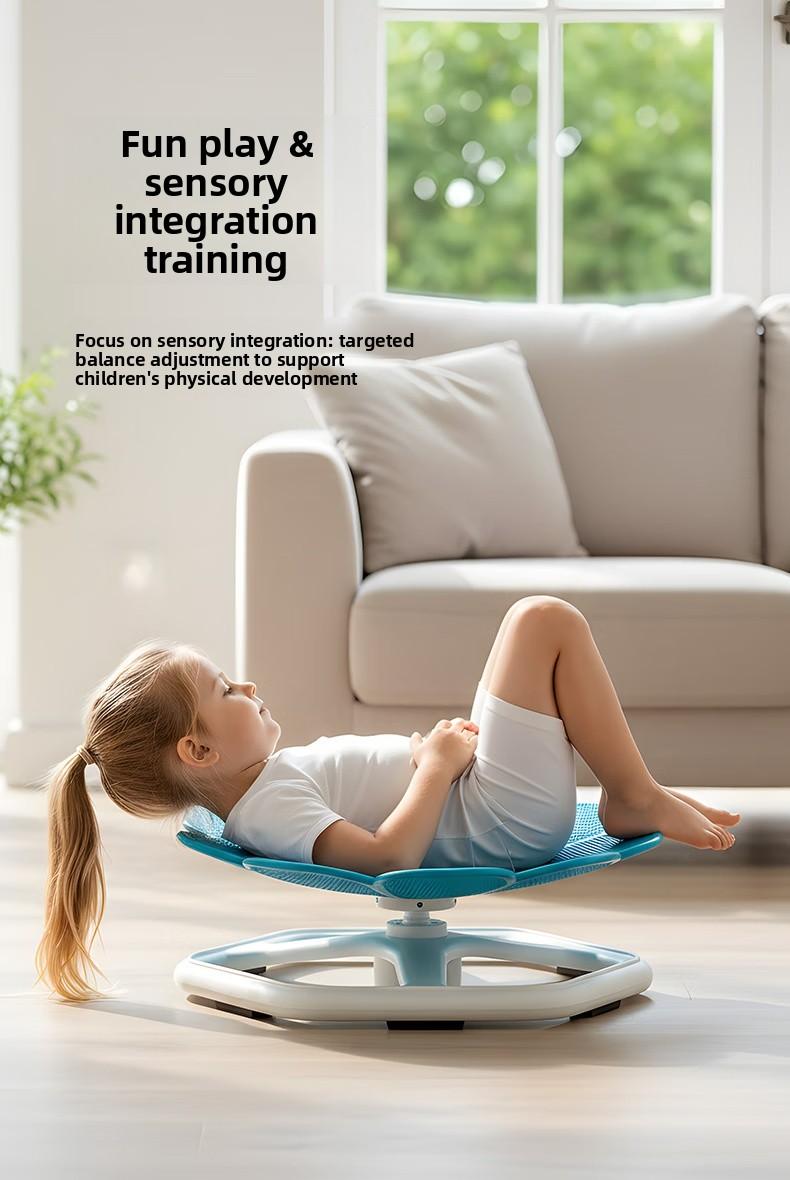 Spinning Chair for Kids, Flower-Shaped Sensory Spinning Chair for Balance & Coordination, Sensory Chair,  Sensory Toys for Coordination Balance Focus (Pink)