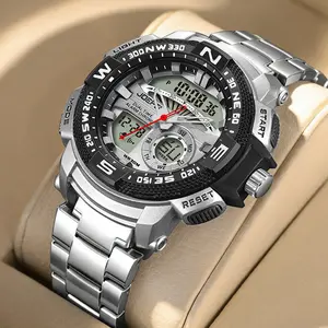 Men's multifunctional electronic watch with night light function, waterproof, sports watch, alarm clock and timing function