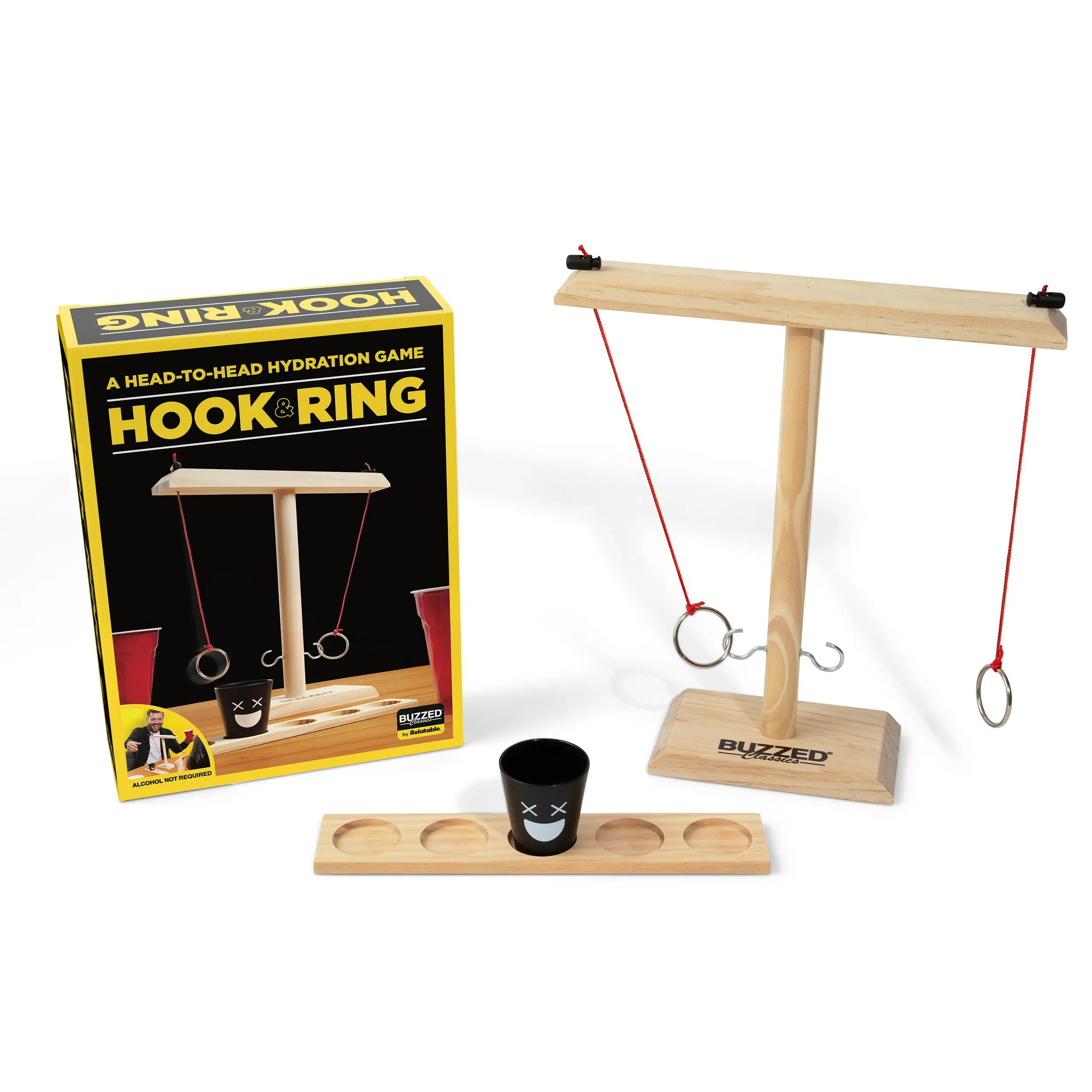 Buzzed Hook & Ring – Ring Toss Shot Game for Adults | Fun Drinking Game for Parties, Bars & Backyard