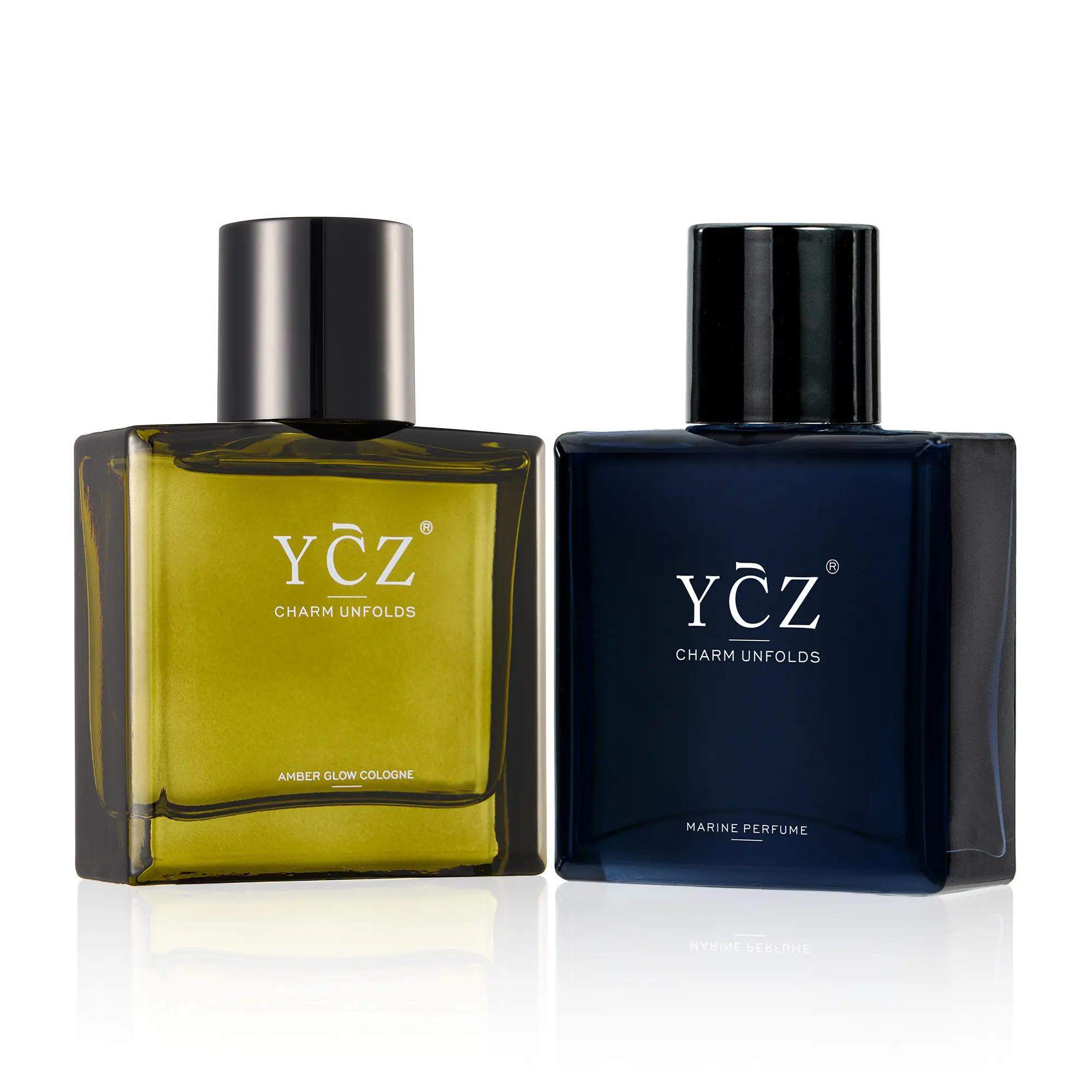 [YCZ] Marine & Amber Gentleman Duo Set | Midnight Marine & Amber Glow 1.7oz Men’s EDP, Aromatic Marine & Fruity Chypre Scent, Magnetic Sensual & Bold Commanding, Long Lasting Cologne for Dates, Daily Wear, Business Meetings & Evening Events