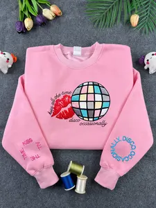 Kiss All The Time Disco Occasionally embroidered sweatshirt/ hoodie, Harry fans sweatshirt