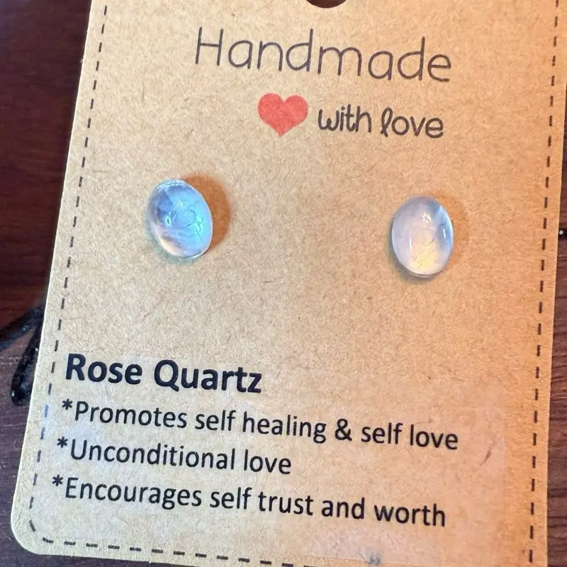 Rose Quartz Earrings hypoallergenic