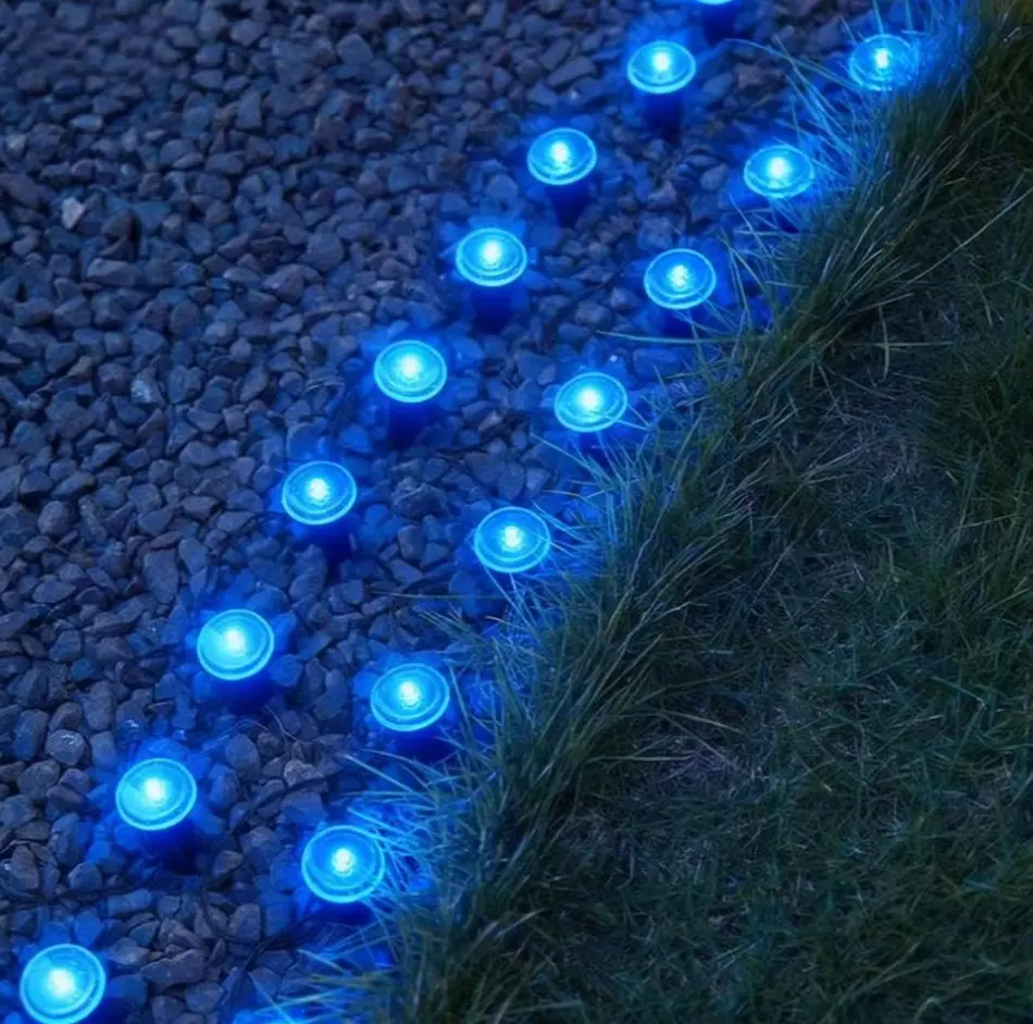 Solar 30 LED Beam Path Light Waterproof Outdoor Ground Stake Lamp For Garden Lawn Yard Walkway Landscape Decoration