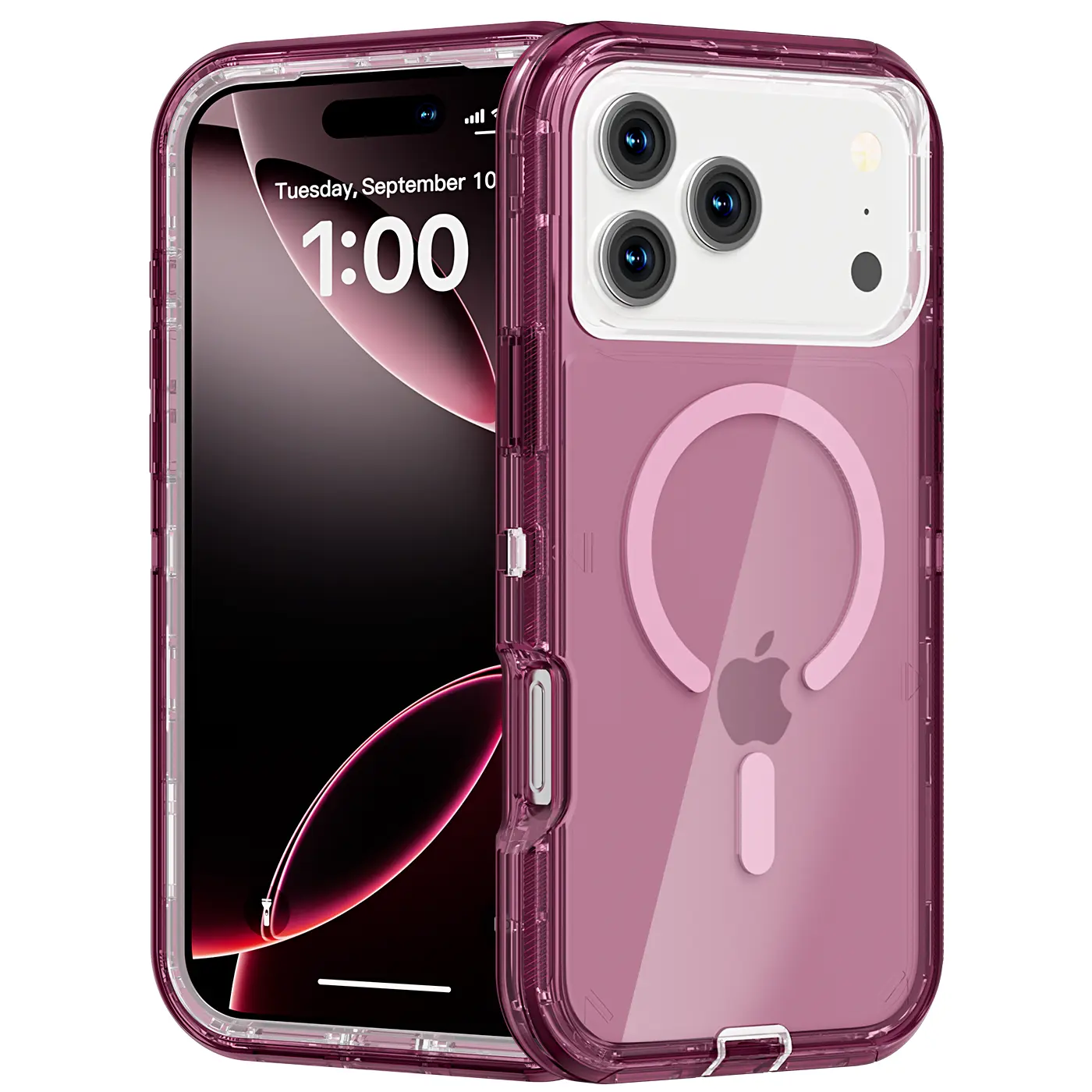 MagSafe Defender Case for iPhone 18 17 16 15 14 13 12 Pro Max, 3-Layer Hybrid Heavy Duty Shockproof Case, Compatible with MagSafe, Magnetic Transparent Drop Protection Cover