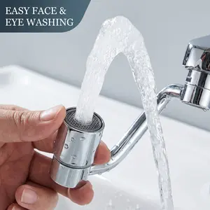 1440° Rotatable Faucet Aerator Extension for Toddlers Dual Sprayer Mode Bathroom & Kitchen Faucet Attachment Tap Head Replacement for Smart Face Washing