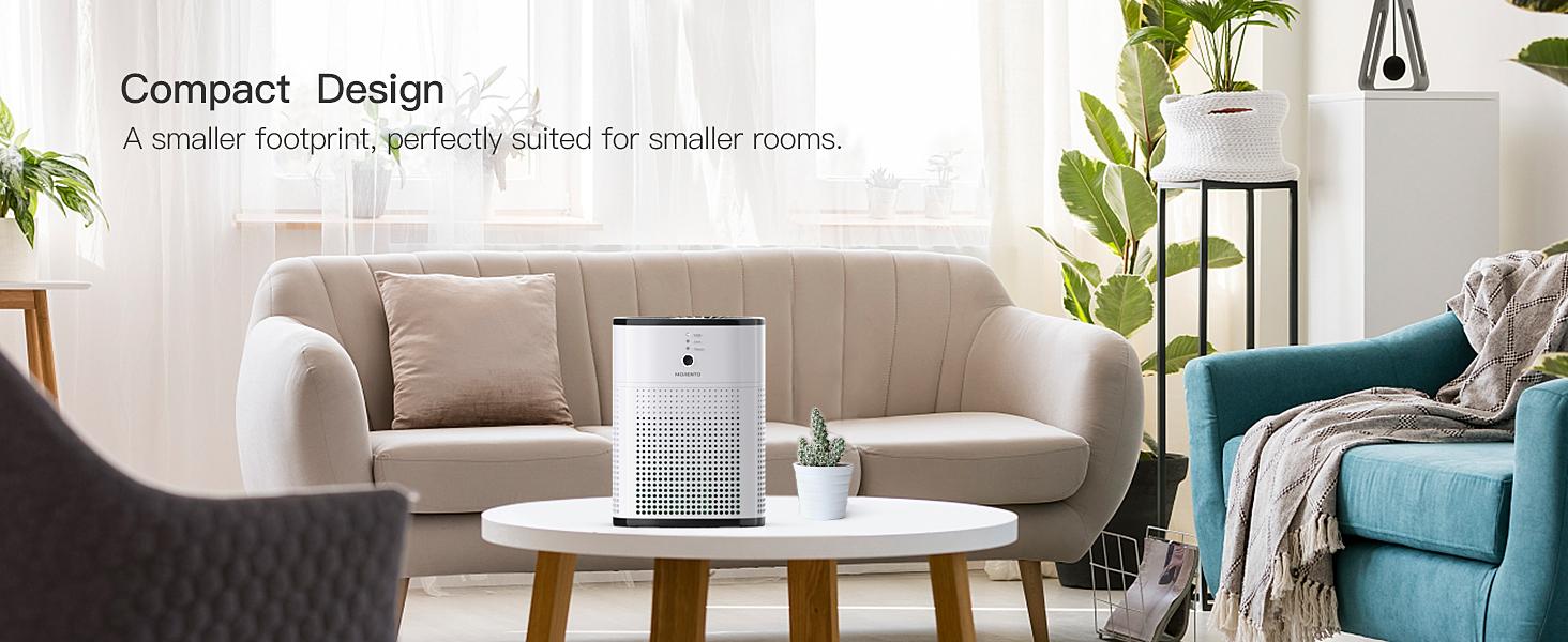 Morento Air Purifier 1800 Portable HEPA & Activated Carbon Cleaner with 3-Stage Filtration, One-Button Control, Aromatherapy Feature, Lightweight Design#TikTokShopBlackFriday