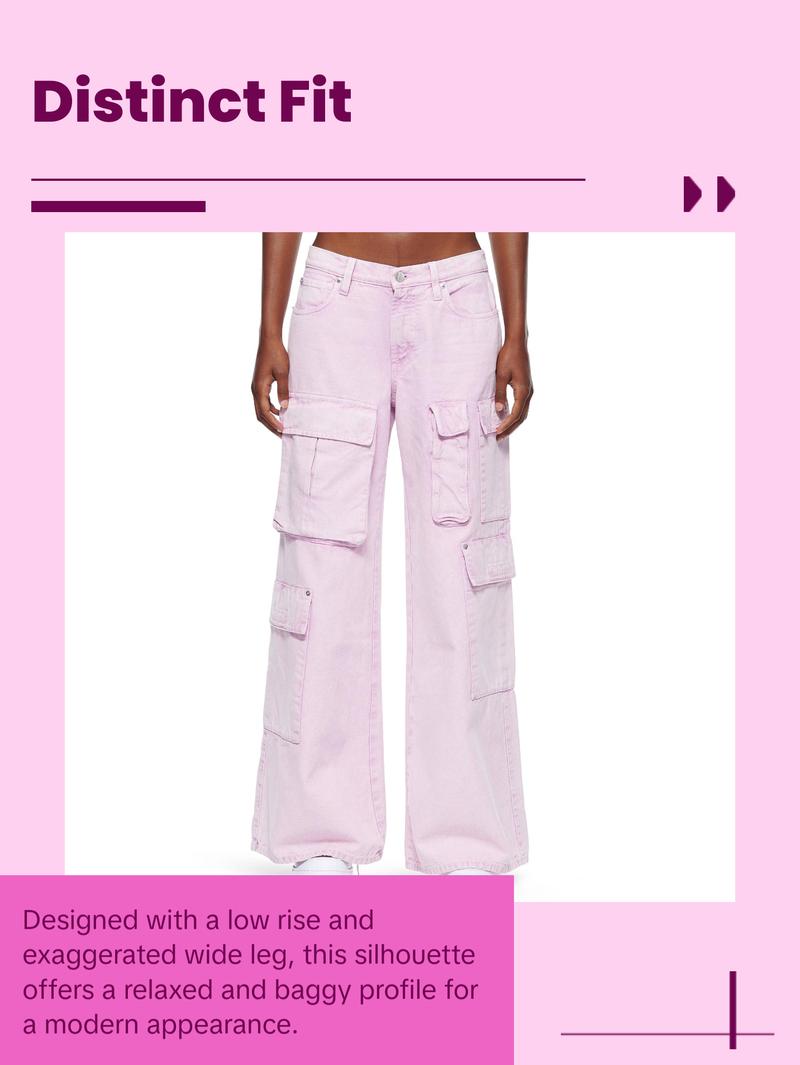 VIAVIA The Cargo Low + Baggy Jean in Lavender