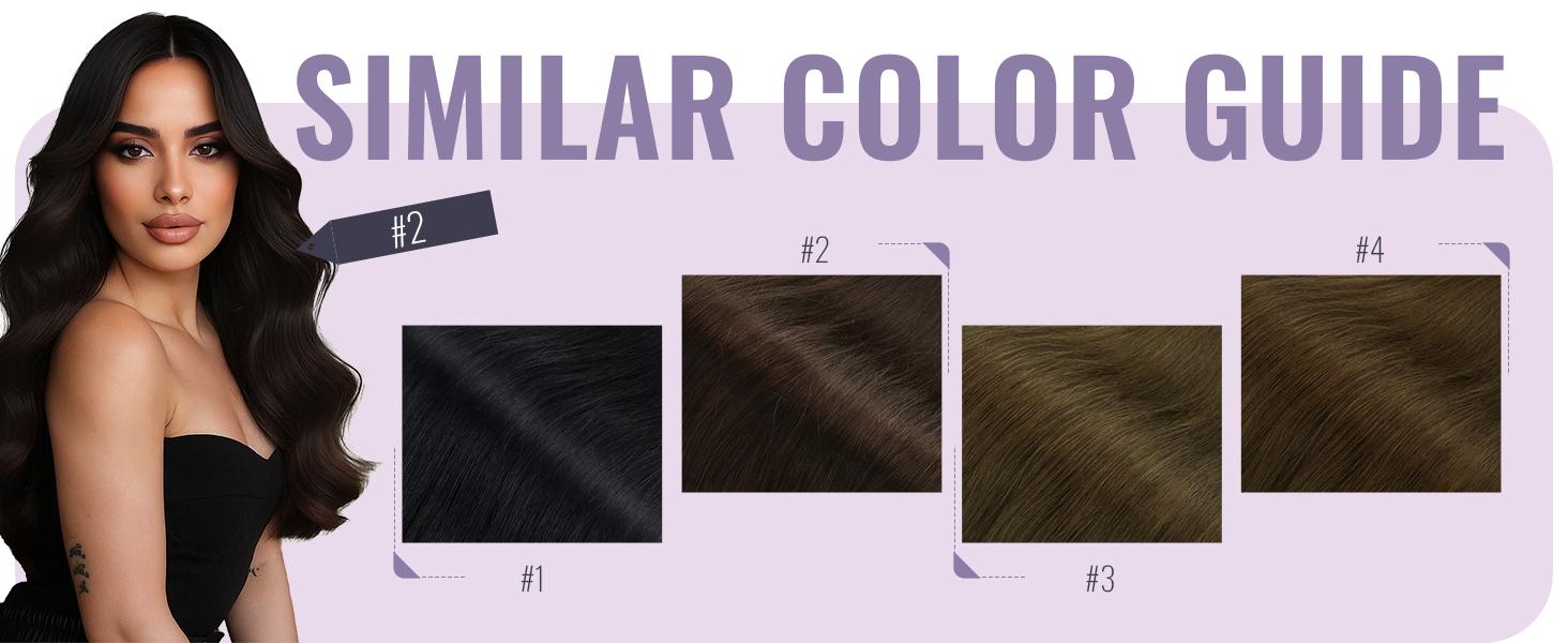 Full Shine Wire Weft Hair Extensions Human Hair Invisible Fishing Wire Adjustable