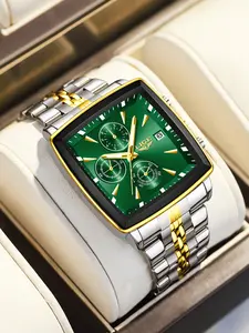 LIGE Square Business Fashion Men's Quartz Watch, Waterproof Luminous, Calendar Included, Multiple Color Variants,Perfect Holiday Gift