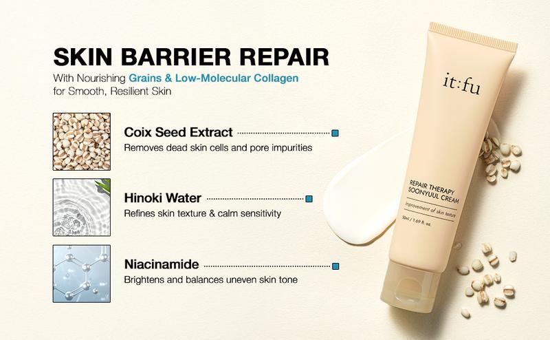[ITFU Official Shop] Soonyuul Cream for Closed Comedones & Acne Care | Barrier Repair Moisturizer with Niacinamide & Coix Seed (1.69 fl oz)