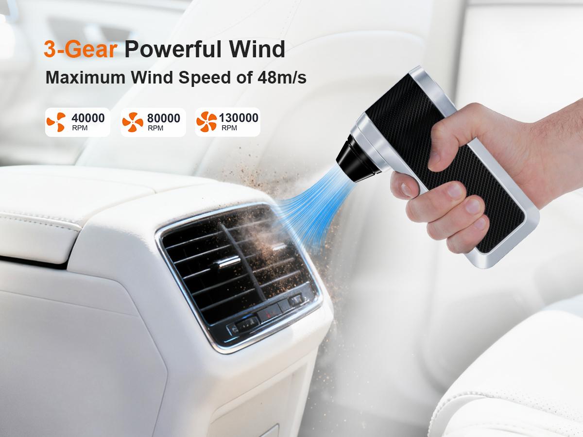 130,000 RPM High-Speed Air Duster – 4 Precision Nozzles, Type-C Fast Charge, Pro Brush Set, Safety Lanyard, Luxury Storage Bag – Multi-Purpose for Electronics, Auto & Home 130,000 RPM High-Speed Air Duster – 4 Precision Nozzles, Type-C Fast Charge, Pro Brush Set, Safety Lanyard, Luxury Storage Bag – Multi-Purpose for Electronics, Auto & Home