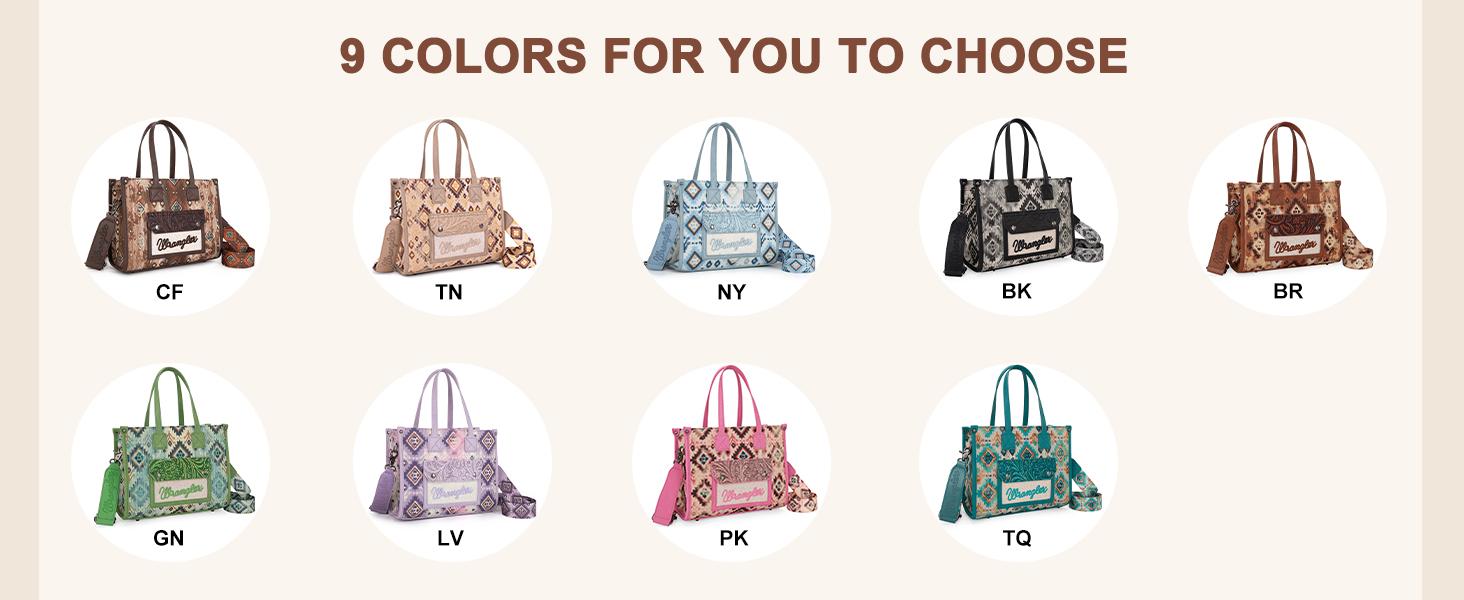 Wrangler Aztec Tote Bag for Women Western Purses and Handbags