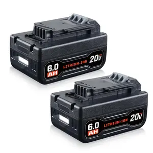 2026 Upgraded 2X PCC685L 6.0Ah Battery Replacement for Porter Cable 20V Battery Compatible with PCC681L PCC685LP PCC680L PCC682L PCC600 PCC640