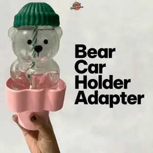 Cute Bear Car Cup Holder Decor – Adorable Dashboard Drink Holder, Universal Fit, Gift for Him & Her, Birthday, Valentine’s, Mother’s & Father’s Day