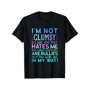 [Funny T Shirt] Ultra Soft Cotton T Shirt | I'm Not Clumsy Funny People saying Sarcastic Gifts T-Shirt, Trendy Tops Short Sleeve, Street Style Short Sleeve Tee, Comfort Fit Men's Tee, Crew Neck Tee, Breathable, Moisture Wicking, Gifts for Men, Women