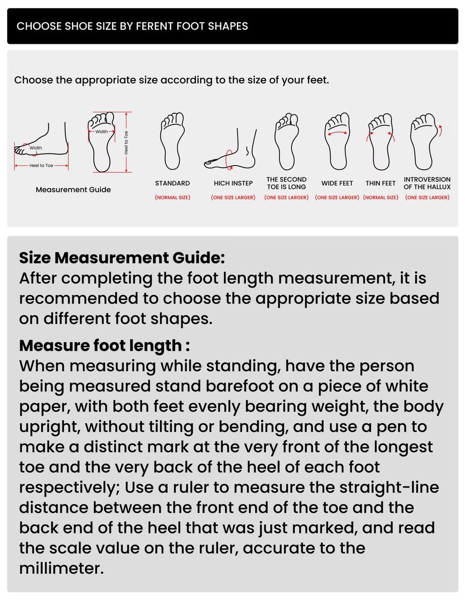 Gothic Embroidered Suede Clogs - how to measure your foot and choose your size