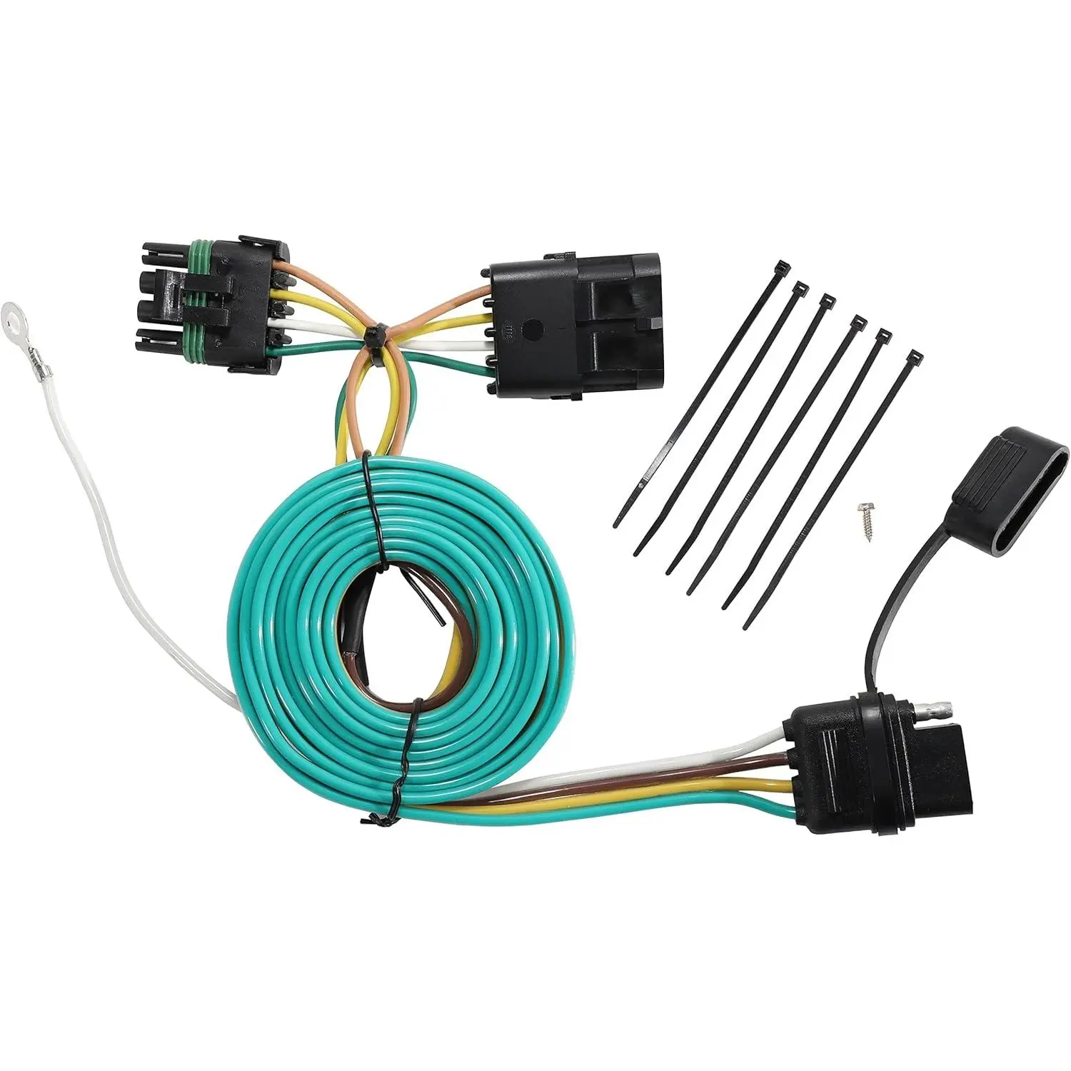 Custom 4 Pin Trailer Wiring Harness 41125 for 1988-2000 Chevy GMC C/K Pickup, for Chevy Blazer/Suburban/Tahoe/GMC Suburban/Yukon/Cadillac Escalade, Pure Copper Wires