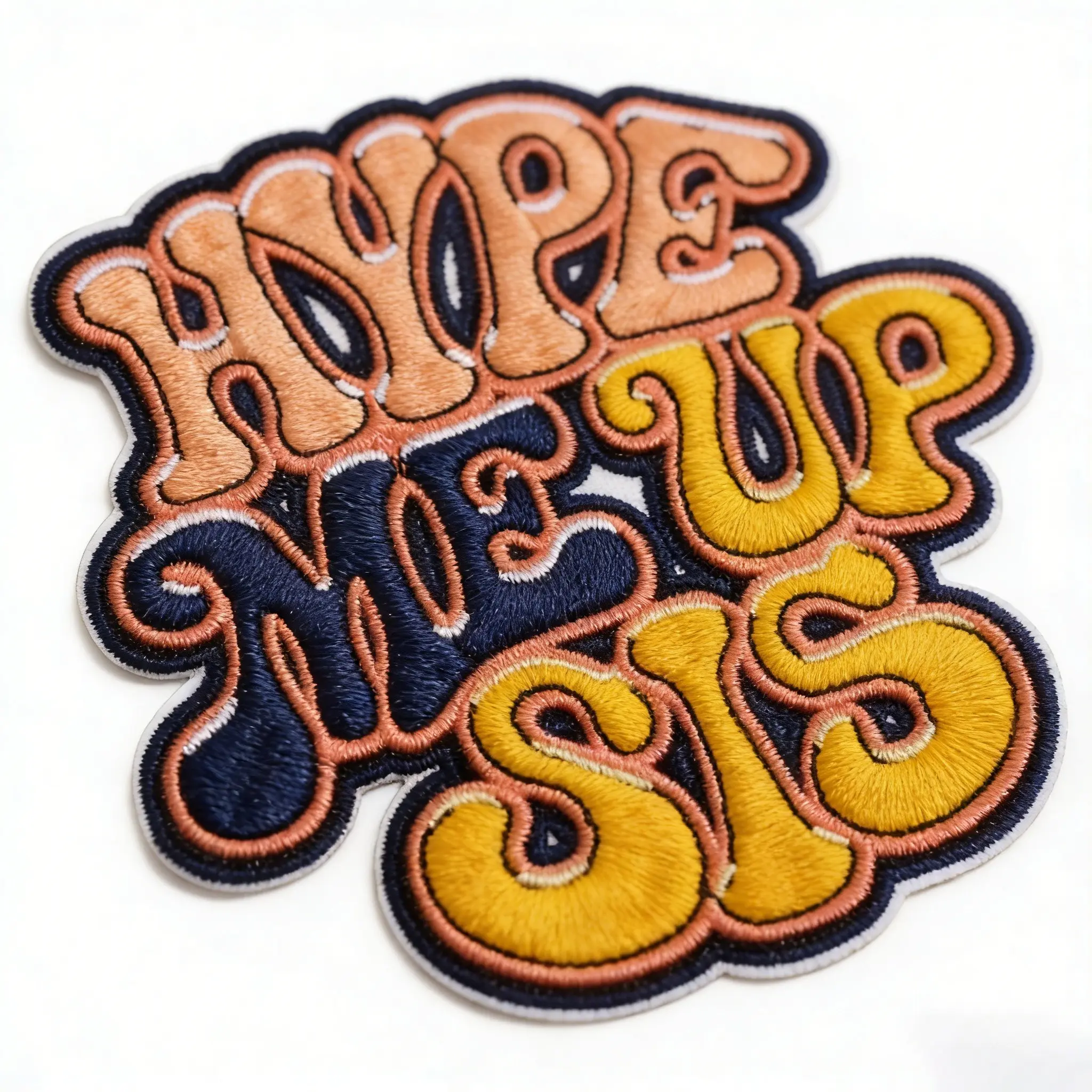 Hype Me Up Sis Embroidered Patch, Stylish Embroidery Design, Embroidering Design, Back Adhesive Iron-On, Suitable for Clothes Jackets Hats Accessories, Embroidery Patches, 1 Piece
