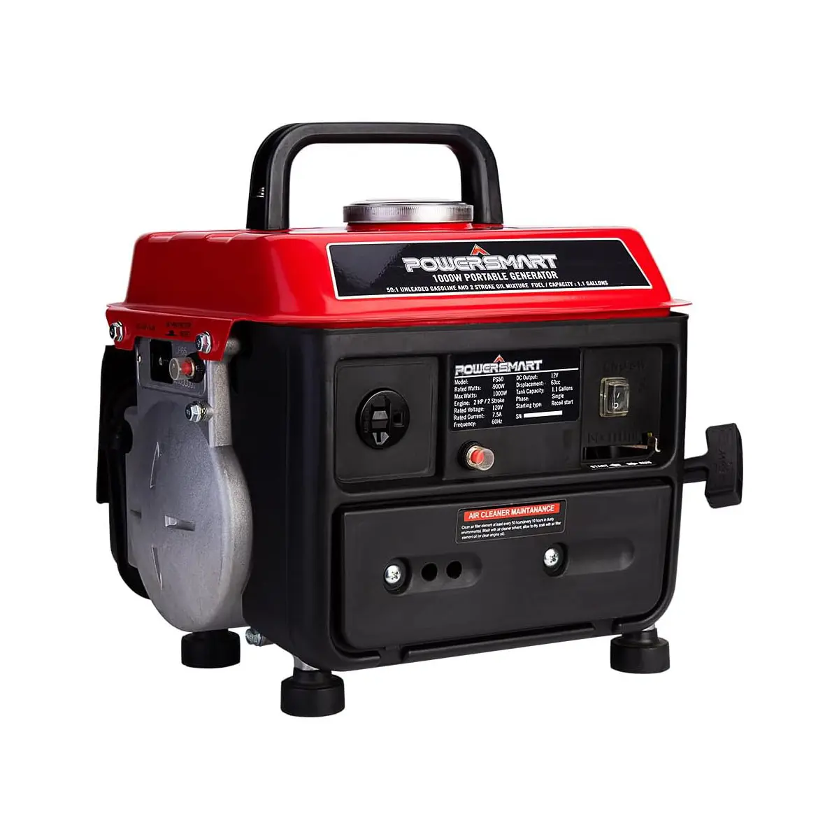 PowerSmart 1200-Watt Portable Generator with Super Quiet,Ultralight for Camping,Storm Weather,Hurricane season, generators for house power,(PS50),fuse machine