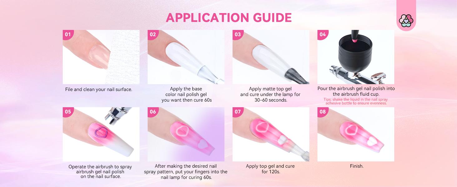 SAVILAND 12 Vitality Colors Airbrush Gel Nail Polish Set with Fine Mist for Color Spray - Nail Art Design Matte Nail Care Christmas Gift SAVILAND 12 Vitality Colors Airbrush Gel Nail Polish Set with Fine Mist for Color Spray - Nail Art Design Matte Nail Care Christmas Gift