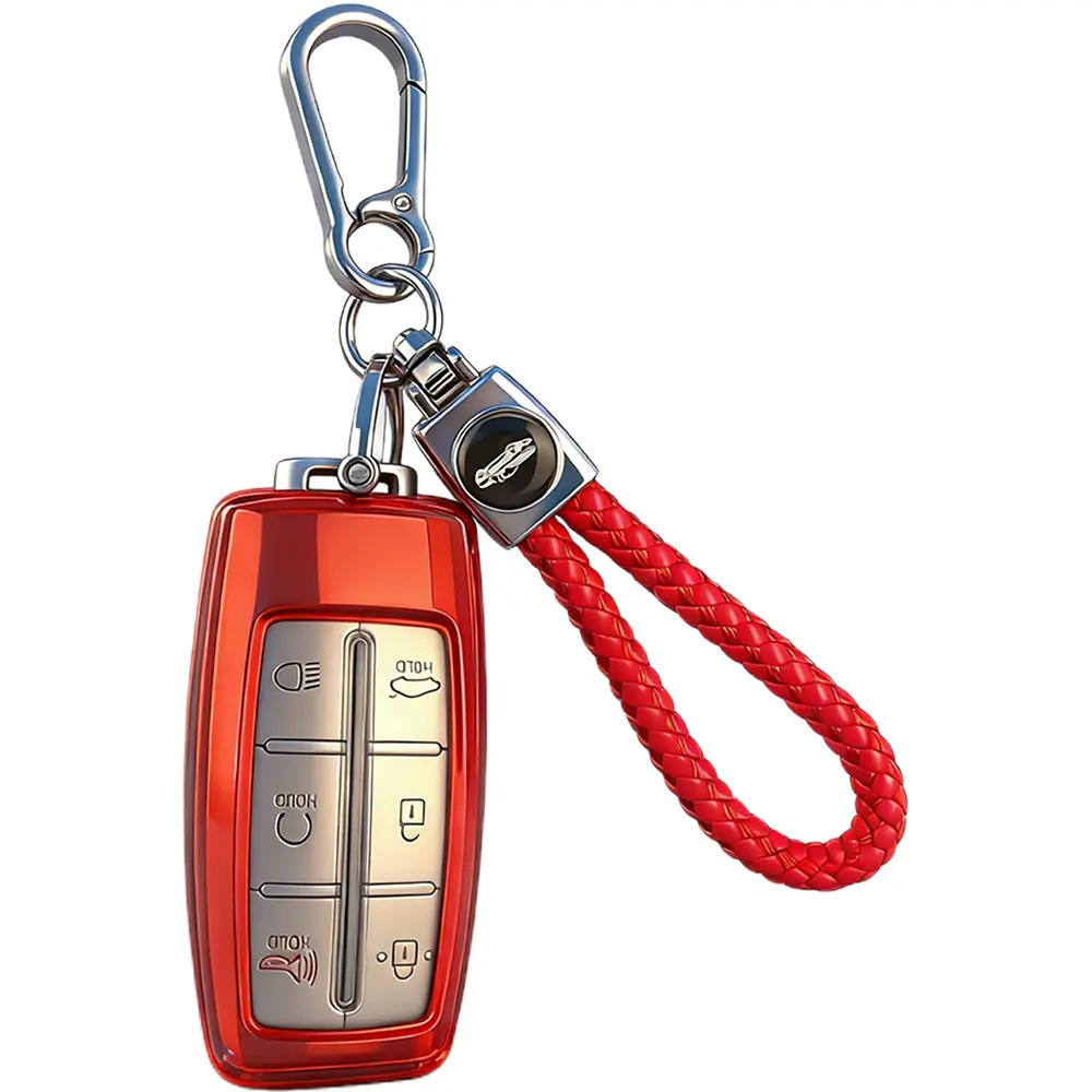 TPU Protector Key Fob Cover Case fit for Hyundai Genesis G70, G80, G90 GV70 GV80 GV90 Keyless Entry Key Fob