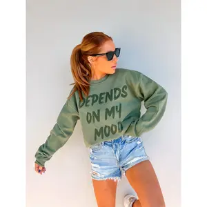 Depends On My Mood Graphic Pullover C.O.C