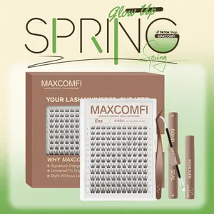 Eos | MaxComfi Ghost Lashes Vibe but Better Long-Lasting Waterproof & Super Soft&Thin Band | Secret Style Venus Velure Waterproof Long-Lasting Natural Daily Volume Beginner-Friendly DIY Lashes for Flawless Voluminous Look Trendy Must-Have Cluster