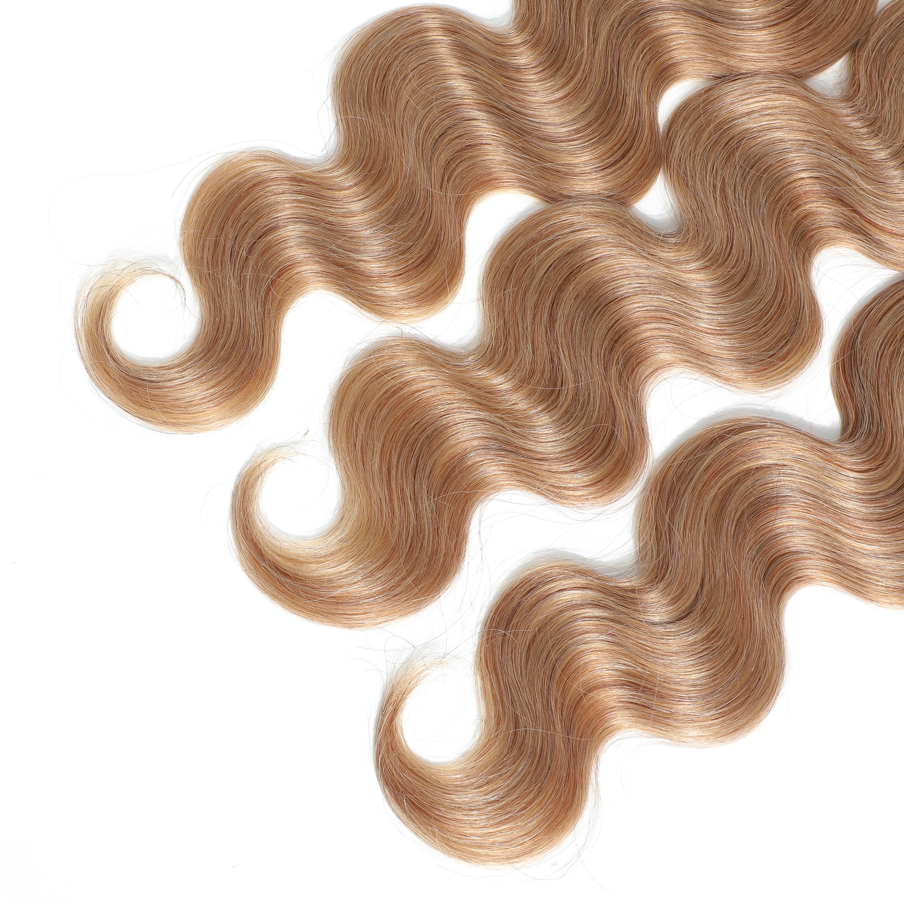 12A Ombre Body Wave Bundles Human Hair with Closure glossy hair bundles 100% Unprocessed Brazilian Human Hair Raw human hair bundles Ombre Highlight Body Wave Human Hair Weave 3 Bundles with Closure valentines gifts for gf