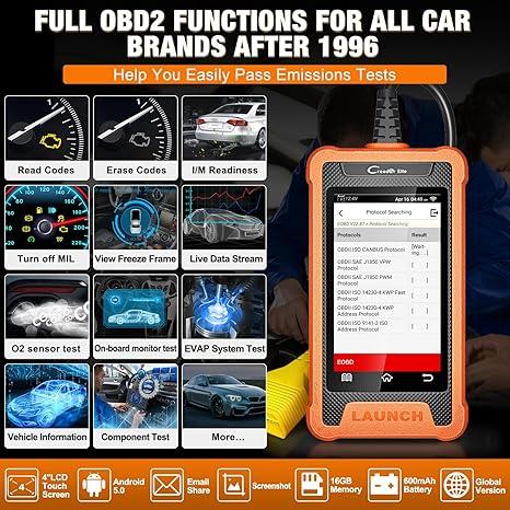 LAUNCH Creader Elite  for Toyota Lexus OBD2 Scanner, Full System Bi-Directional Diagnostic Scan Tool, All Reset Service Code Reader, Battery Registration,ECU Coding, AUTO VIN,Lifetime Fr-ee Update