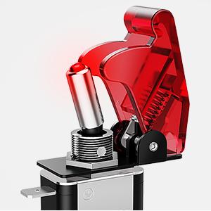 Nilight Ignition Switch Panel 12V 2 in 1 Rocker with Engine Push Button Toggle Switches with Relay Wiring Harness LED for RV Truck Racing Car Boat Marine Trailer