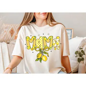 Mama Shirt, Mother's Day T-shirt, Mom Life Tee, Lemon Mama Shirt, Summer Mama Shirt, Floral Mama Shirt, Fruit Citrus Mama Tee, New Mom Shirt