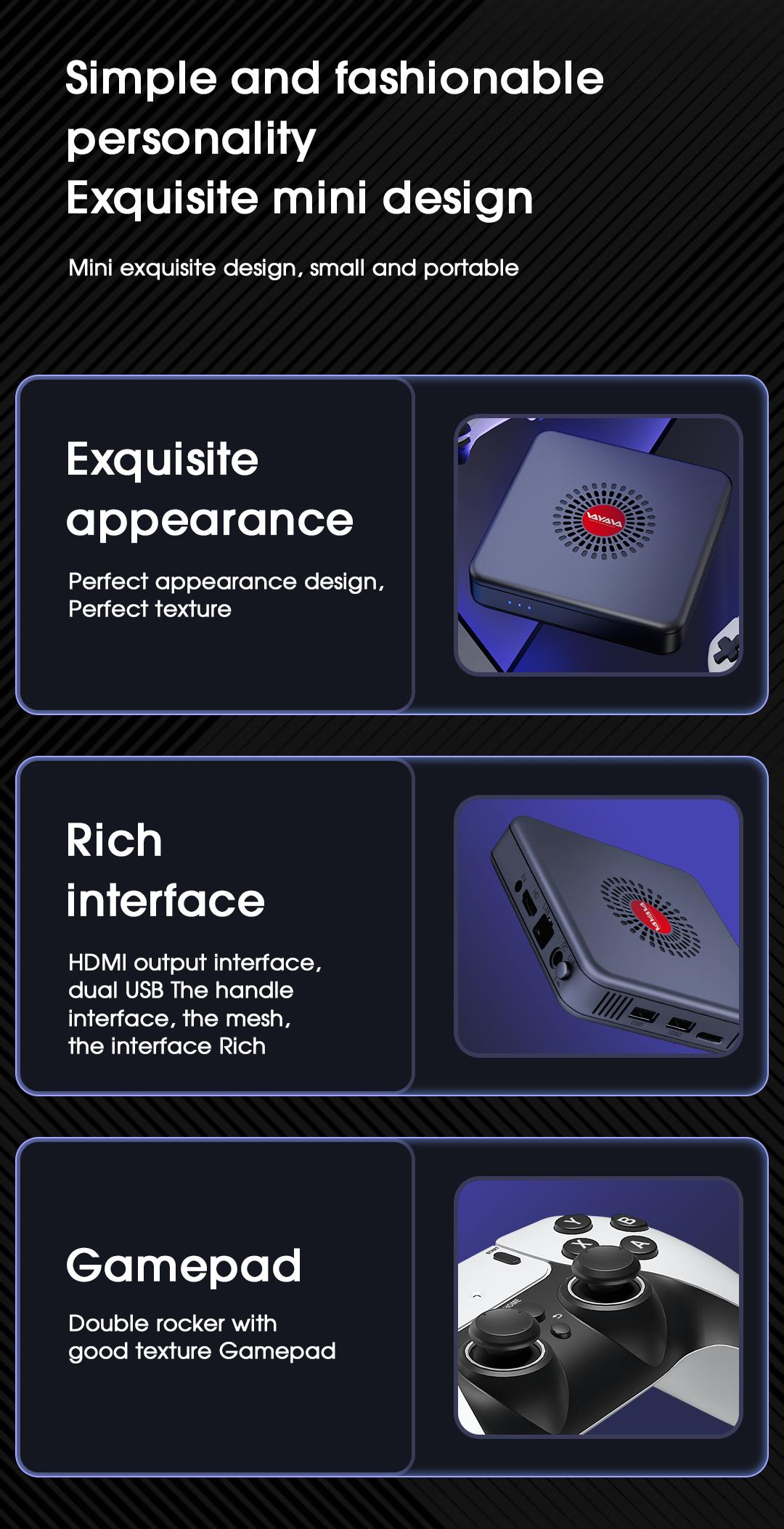 Christmas Children's Gifts  Dual-system GAME BOX Ultra Wireless Computer Game Console, 4k Hdmi Output, Play Cloud gaming Games for TV (Cloud gaming service)