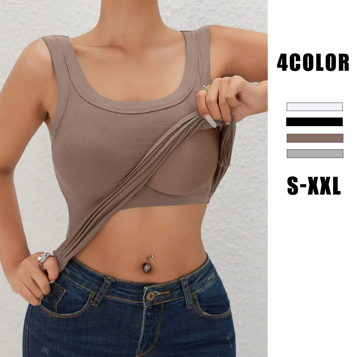 Esselegance Women‘s Sleeveless Scoop Neck Ribbed Tank Top, Fitted Summer Basic in Breathable Fabric for Every day Casual & Light Activity Womenswear Bras weighted vests women girl in red tank top compression shirt women workout tops spandex