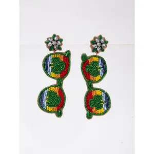 Aoife Rainbow Shade Poster Drop Clover Earrings