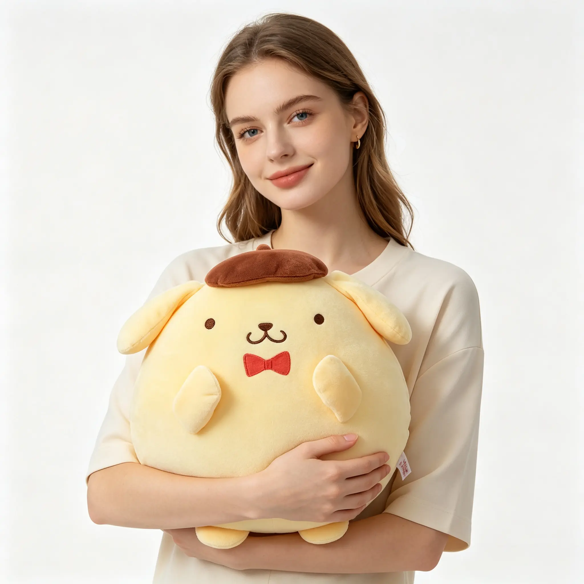 Sanrio Pompompurin 15.75 Inch Plush Toy Soft Cuddly Stuffed Doll Kawaii Room Decor Gift for Girls & Teens